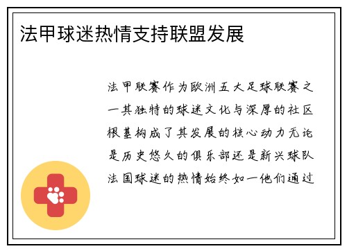法甲球迷热情支持联盟发展